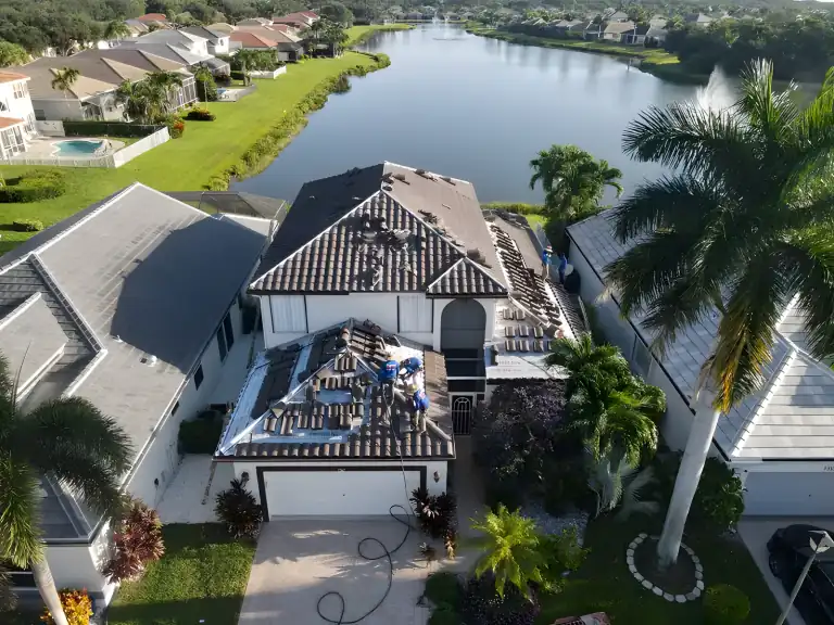 Tile roof work in Palm Beach County