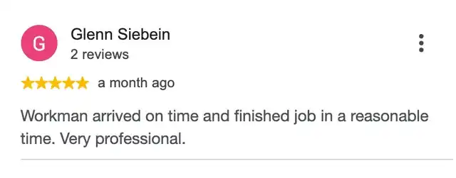 5-star Google review from Glenn Siebein