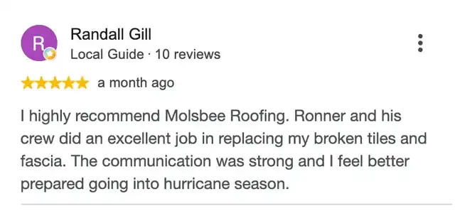 5-star Google review from Randall Gill