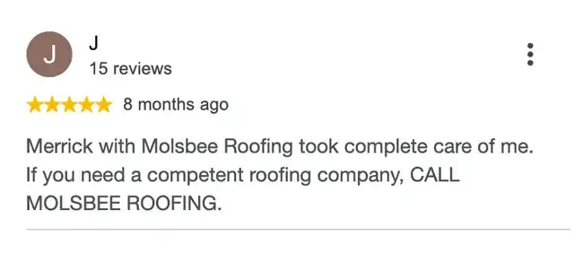 5-star Google review from J