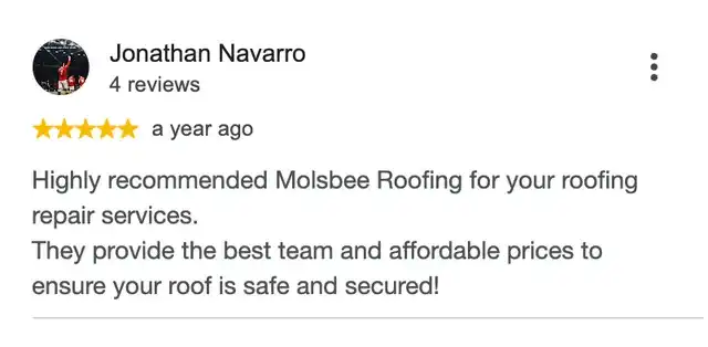5-star Google review from Jonathan Navarro