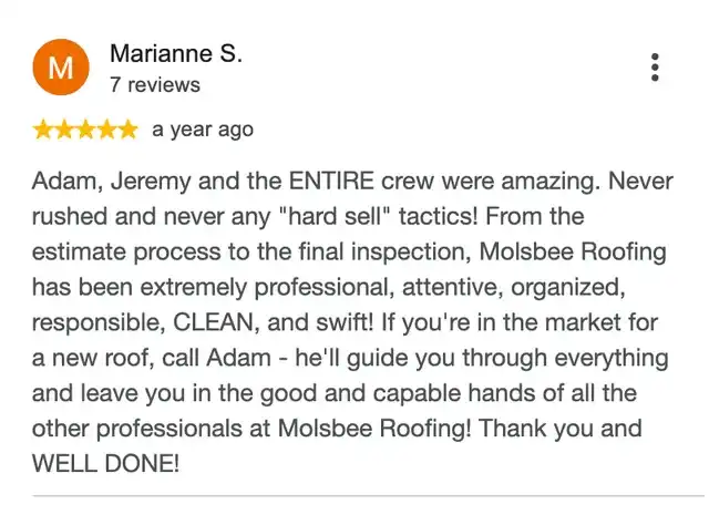 5-star Google review from Marianne S.