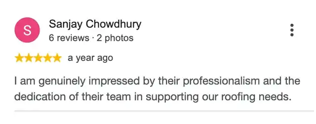 5-star Google review from Sanjay Chowdhury