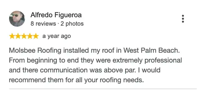 5-star Google review from Alfredo Figueroa